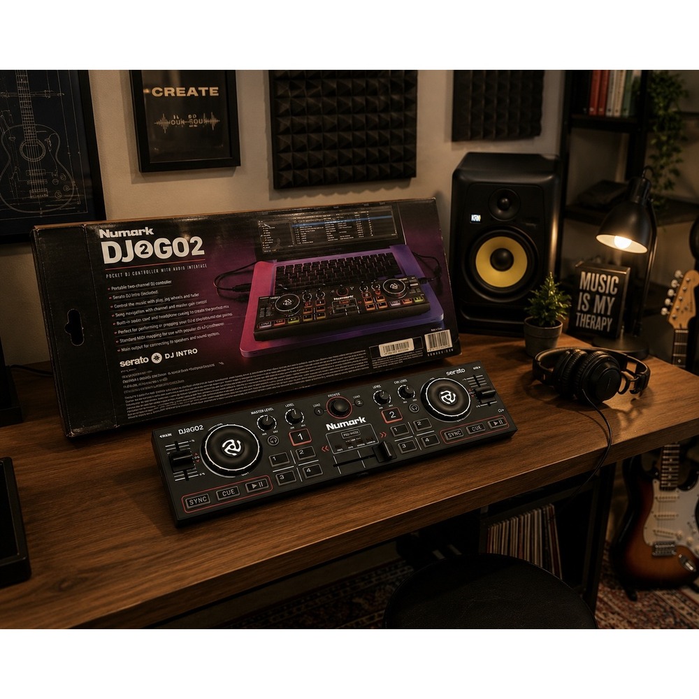 New In Box Numark DJ2GO2 Pocket DJ Controller With Audio Interface